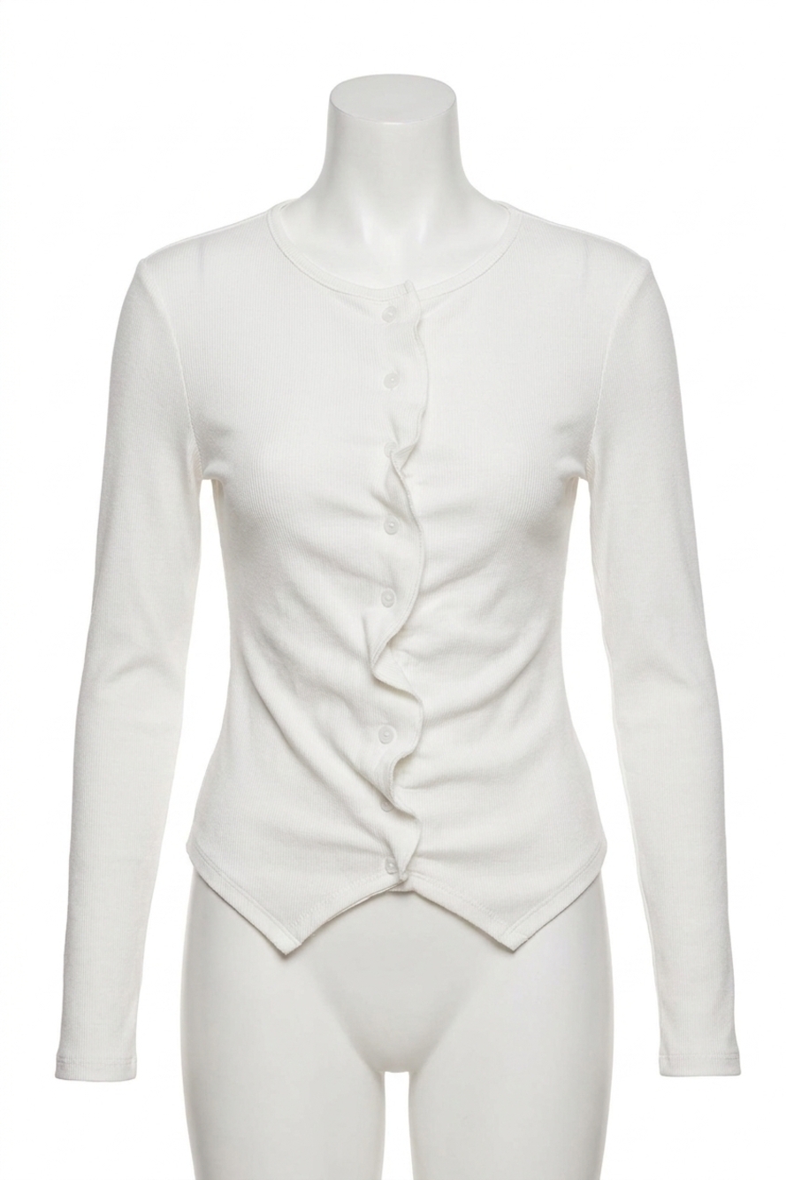 NEW VERONICA BEARD jasminah button-front top in white